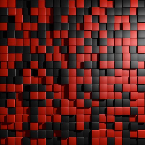 black red tiles