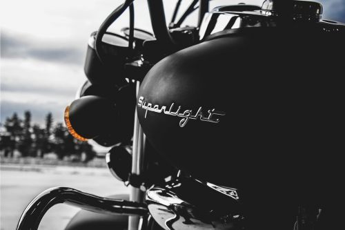 black close-up motorbike