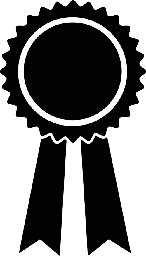 black ribbon icon