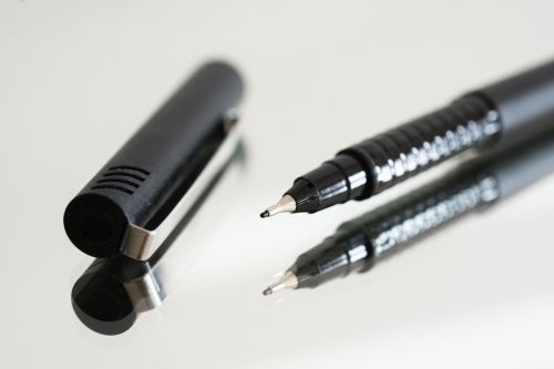 black pen ink
