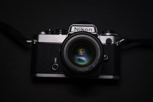 black camera lens