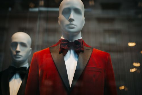 black red suit