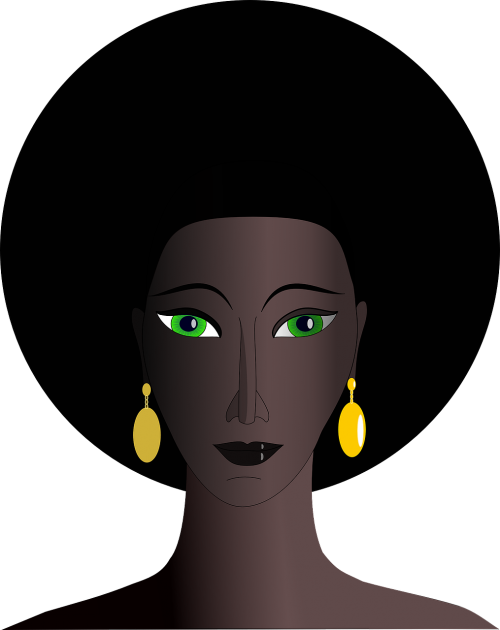 black hair woman