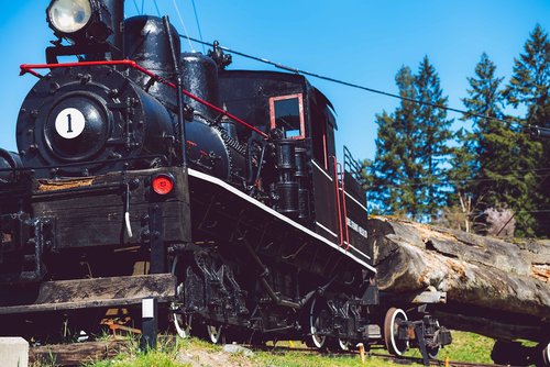 black  locomotive  logging