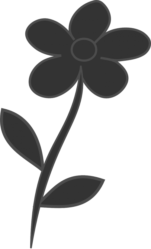 black leaf flower