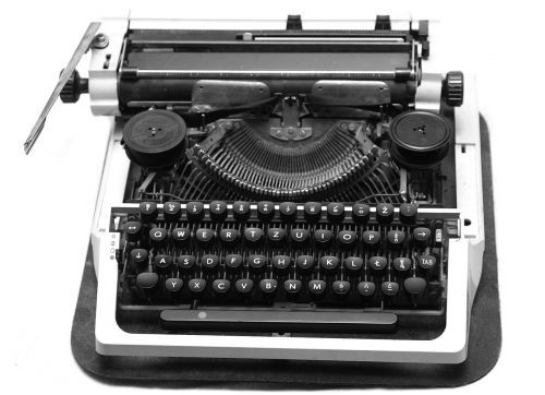 black typewriter old
