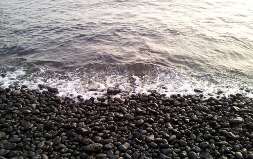 black beach pebble