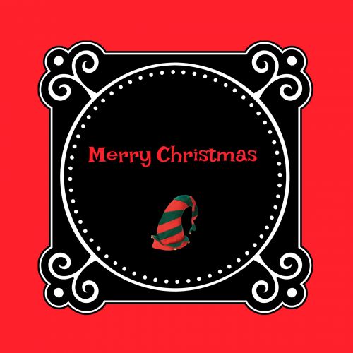 Black And Red Christmas Greeting