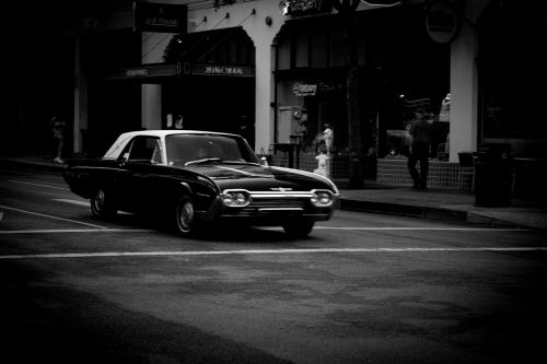 black and white car vintage