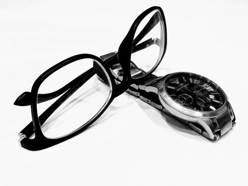 black and white education eye glasses
