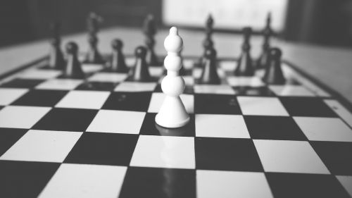black and white board chess