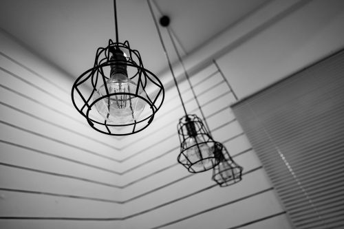 black and white light lamp