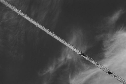 black and white clouds sky