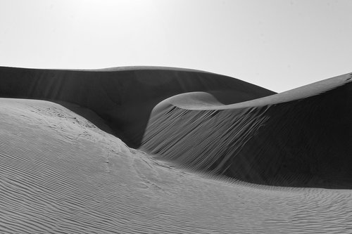 black and white  sand  dunes