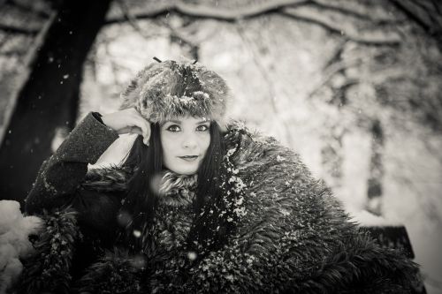 black and white photography winter