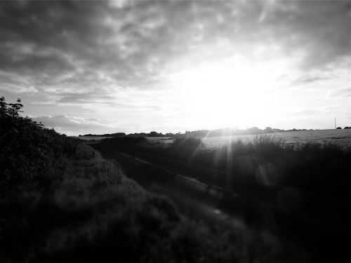 black and white clouds sky