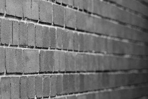 Black &amp; White Brick Wall