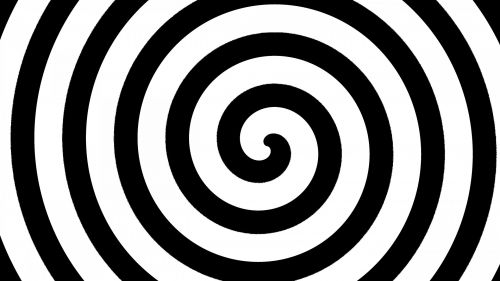 Black And White Hypnotic Background
