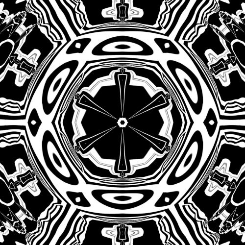 Black And White Symmetric Drawing