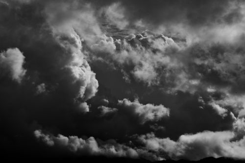 Black And White Thunderclouds