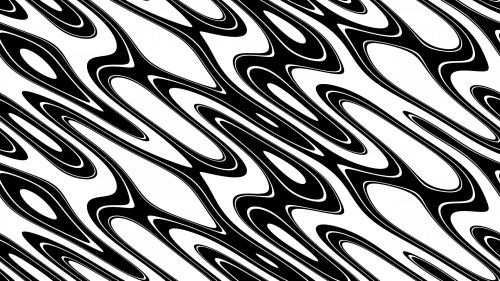 Black And White Wave Abstract