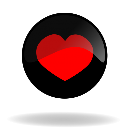 black button button heart button