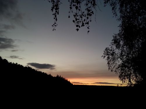 black forest calw sunset