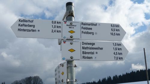 black forest hiking signs