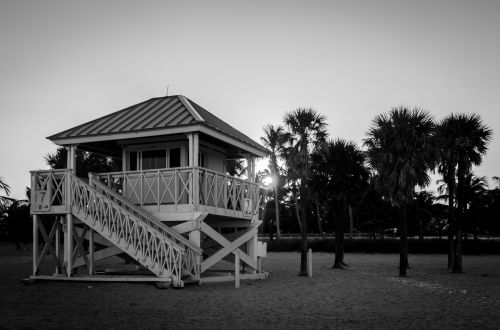 Black Lifeguard Tower