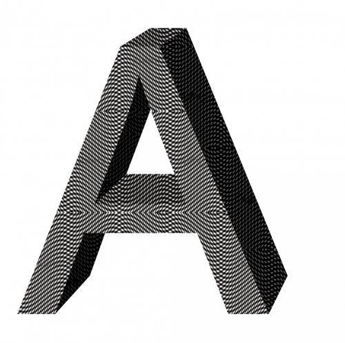 Black Pattern Letter A