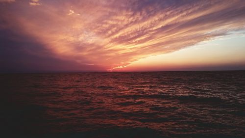 black sea sky beach