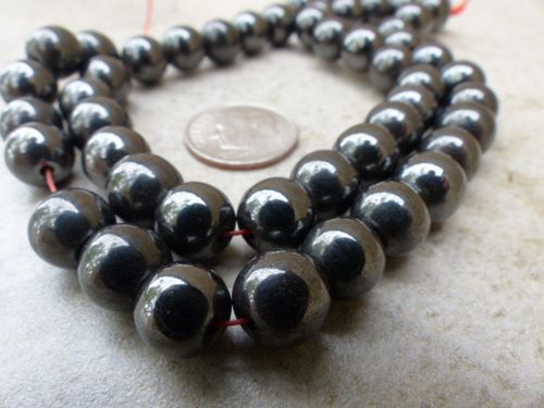 Black Shiny Round Beads