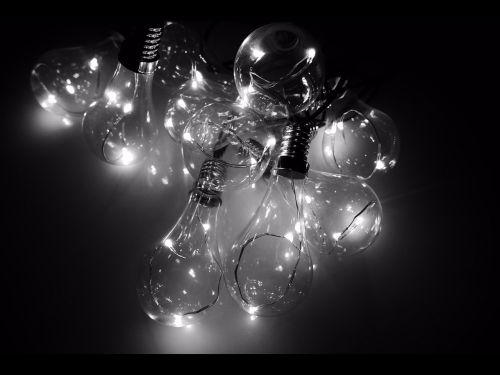 black white bulbs led