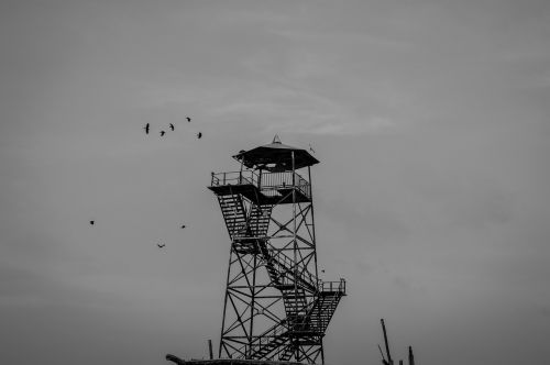 blackandwhite abandoned tower
