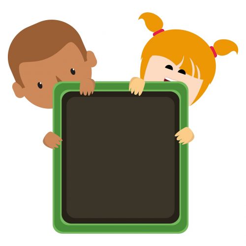 blackboard kids clipart