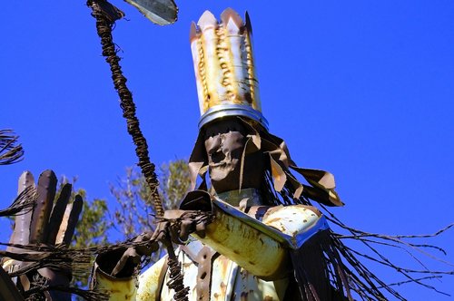 blackfeet warriors sculpture  sculpture  metal