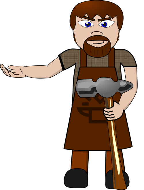 blacksmith man hammer