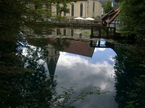 blautopf mirroring water