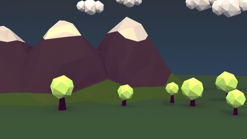 blender low poly mountains