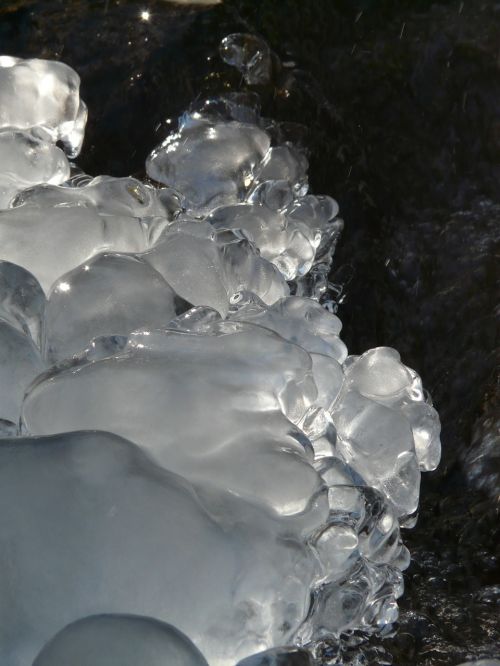 block of ice water eiskristalle