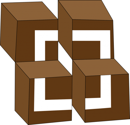 blocks irregular optical illusion