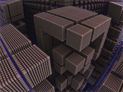 blocks render fractal