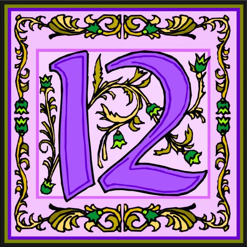 Flowery Purple Number 12