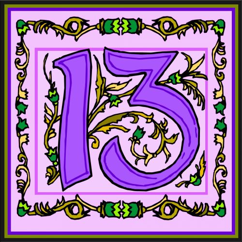 Flowery Purple Number 13
