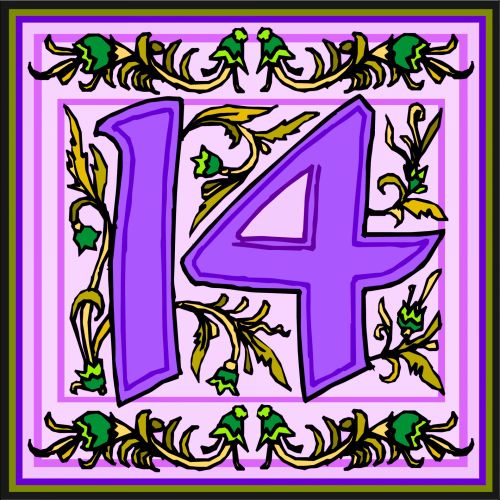 Flowery Purple Number 14