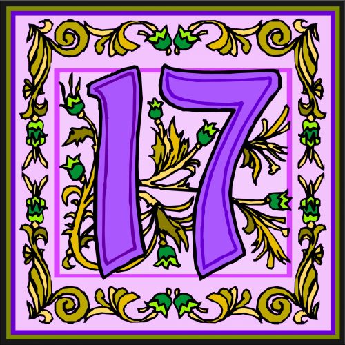 Flowery Purple Number 17