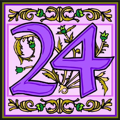 Flowery Purple Number 24