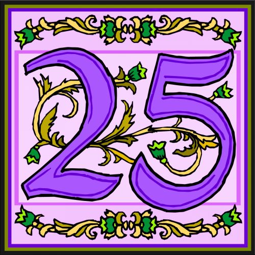 Flowery Purple Number 25