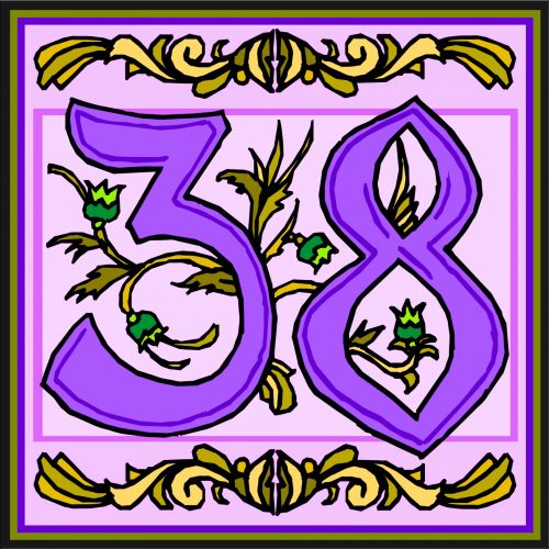 Flowery Purple Number 38