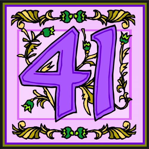 Flowery Purple Number 41